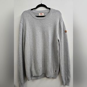 FJALLRAVEN ÖVIK RIB SWEATER - Men's XL Color is Very light grey